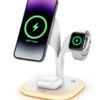 Multifunctional wireless charger for Apple devices with LED night light
